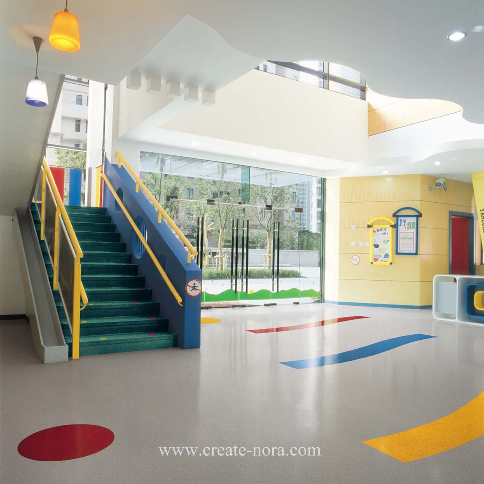 the photo of nora rubber flooring in  Shanghai Yanlord Kindergarten 1